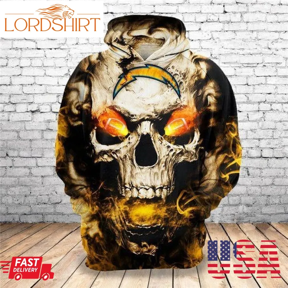 Los Angeles Chargers Skull Los Angeles Chargers Pullover And Zip Pered Hoodies Custom 3D Graphic Printed 3D Hoodie All Over Print Hoodie For Men For Women