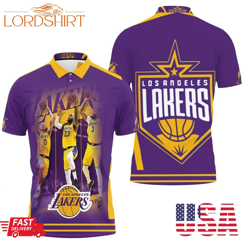 Los Angeles Lakers Players Photos Nba Western Conference Polo Shirt All Over Print Shirt 3D T Shirt