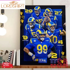 Los Angeles Rams All Players In The Nfl Top 100 Home Decor Poster Canvas