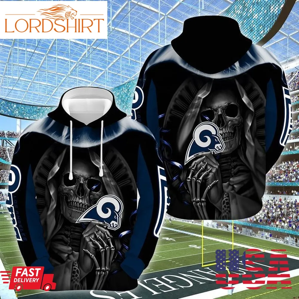 Los Angeles Rams Nfl Football Skull Hold Logo 3D Hoodie For Men For Women Los Angeles Rams All Over Printed Hoodie Los Angeles Rams 3D Full Printing Shirt