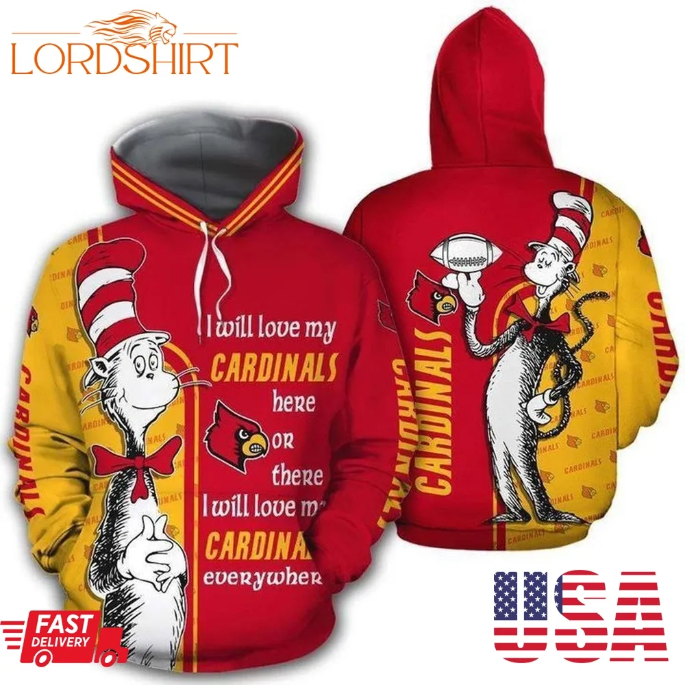 Louisville Cardinals Skull 3D Hoodie For Men For Women All Over Printed Hoodie