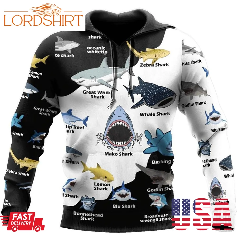 Love Shark Fishing 3D Hoodie Good Fishing Gifts