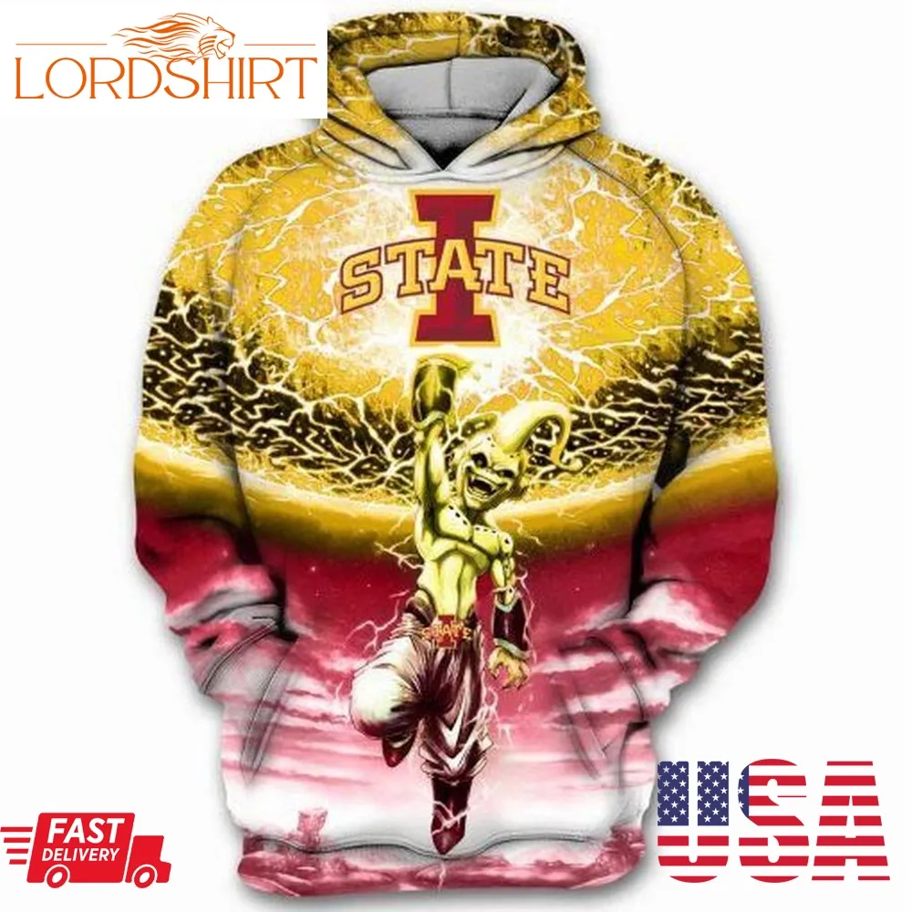 Lowa State Cyclones Ncaa Majin Boo Dragon Ball Z 3D Hoodie Sweatshirt