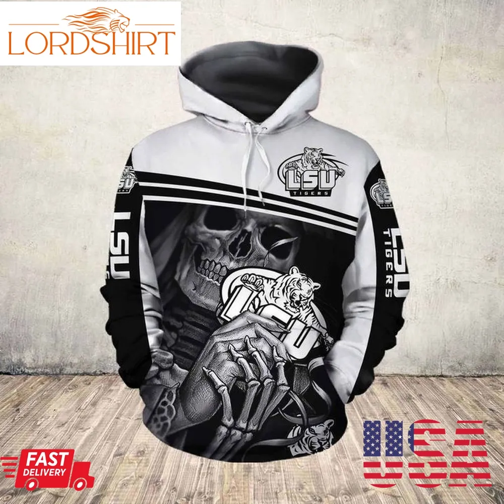 Lsu Tigers Ncaa Skull 3D Hoodie For Men For Women All Over Printed Hoodie