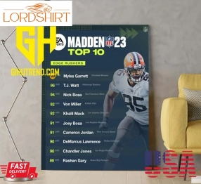 Madden Nfl 23 Top 10 Edge Rushers Poster Canvas