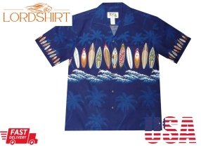 Made In Hawaii, Usa   Surf Board Cotton Hawaiian Shirts  Funny Aloha Shirts For Men  Camp Shirt For Men  Father & Son Matching Shirt