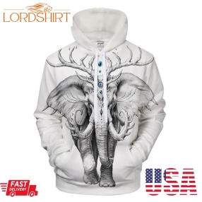 Majestic Elephant 3D Sweatshirt Hoodie Pullover