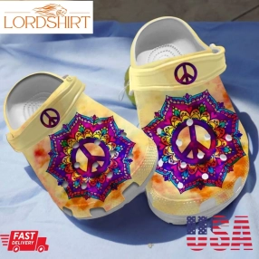 Mandala Peace Flower Clogs Crocs Shoes Gifts For Birthday Christmas Thanksgiving   Mandala129