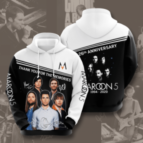 Maroon 5 1994 2020 26Th Anniversary 3D Hoodie Sweatshirt