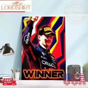 Max Verstappen Winner Hungarian Gp Home Decor Poster Canvas