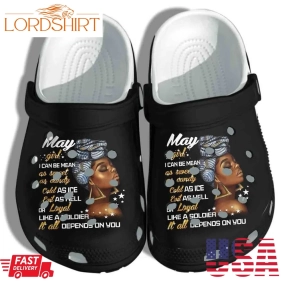 May Girl Black Queen Shoes   Evil Loyal Crocs Clog Birthday Gift For Woman Girl Daughter