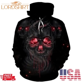 Melting Skull Men And Women 3D Full Printing Hoodie Shirt Melting Skull 3D Full Printing Shirt