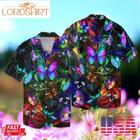 Memorial Day Love Butterflies For Men And Women Graphic Print Short Sleeve Hawaiian Casual Shirt Y97