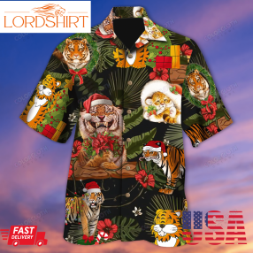 Merry Christmas And Happy Tiger Year Hawaiian Shirt Tv18112 Repng