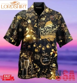 Merry Christmas Bling Black Hawaiian Shirt Pre12617, Hawaiian Shirt, Beach Shorts, One Piece Swimsuit, Polo Shirt, Funny Shirts, Gift Shirts