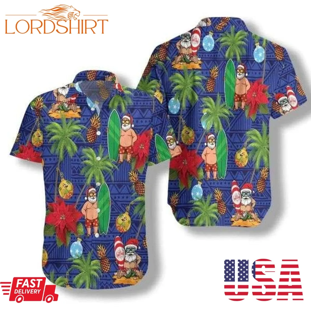 Merry Christmas Santa Claus Hawaiian Shirt