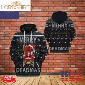 Merry Deadmas Christmas Deadpool 3D All Over Print Hoodie Zip Up