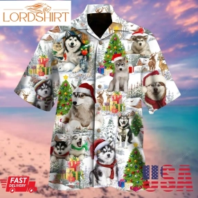 Merry Husky Christmas Hawaiian Shirt Re