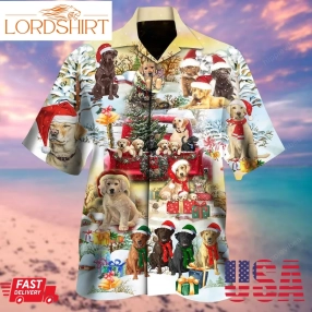 Merry Labrador Retriever Christmas Hawaiian Shirt Re