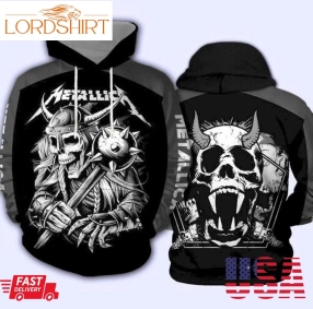 Metallica Skull Combatant Metallica Metallica 3D Hoodie Sweatshirt