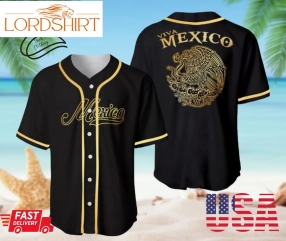 Mexico Gold Eagle Baseball Jersey, Halloween Shirt, Hawaii Holiday Beach Flamingo Stag Brewery Summer Xs   5Xl