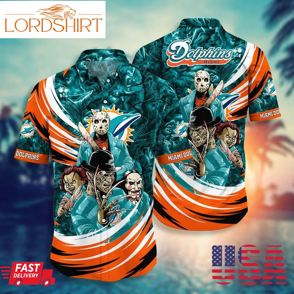 Miami Dolphins Hawaiian Shirt Short Halloween Style Hot Trending