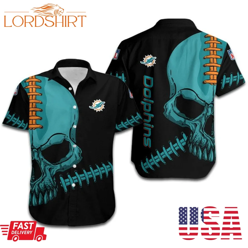 Miami Dolphins Shirt Skull All Over Print 3D