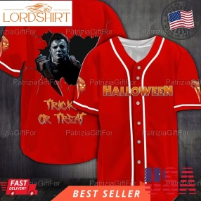 Michael Myers Baseball Jersey Halloween Horror Jersey Baseball Shirt