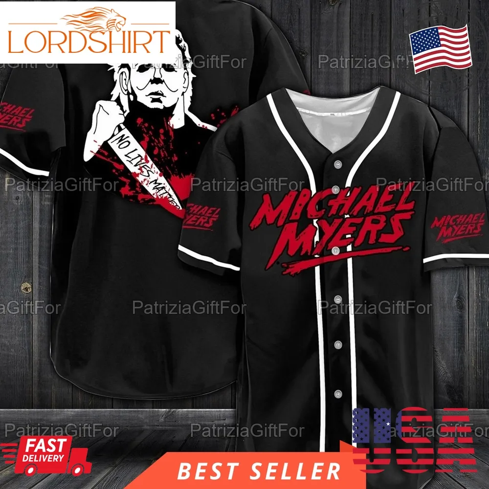 Michael Myers Baseball Michael Myers Horror Baseball Jersey Halloween Shirt