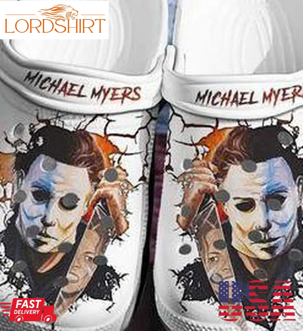 Michael Myers Face Crocs 3D Shoes Michael Myers Face Without The Mask Crocs 3D Print Crocs For Horror Film Lover Halloween Gift