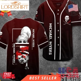 Michael Myers Halloween Costume Out Fit Ideas Horror Movie Baseball Jersey