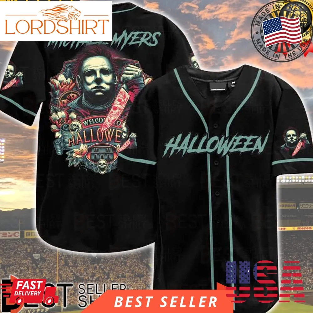 Michael Myers Horror Characters Welcome Halloween Baseball Jersey Shirt