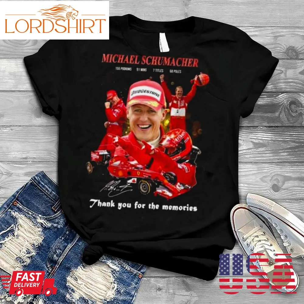 Michael Schumacher Thank You For The Memories Signature 2023 Shirt