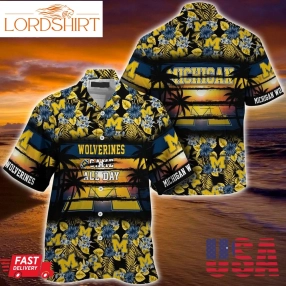 Michigan Wolverines  Summer Hawaiian Shirt, Floral Pattern For Sports Enthusiast This Year