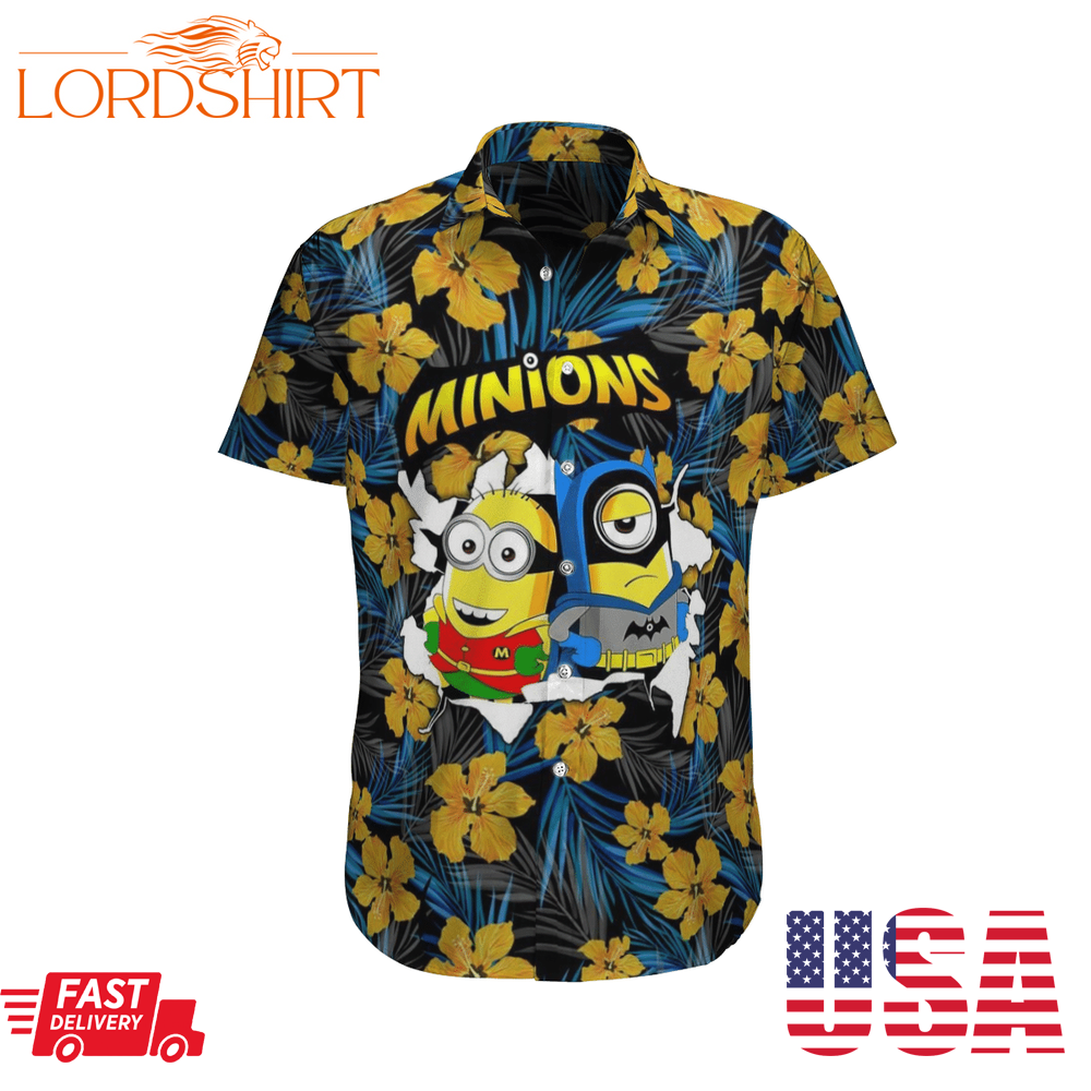 Minions Couple Batman And Robin Hawaiian Shirt Summer Shirtpng