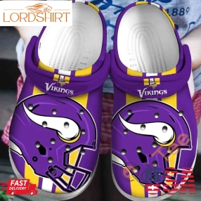 Minnesota Vikings Football Helmet Crocs Crocband Clog Comfortable Water Shoes Gift For Fans