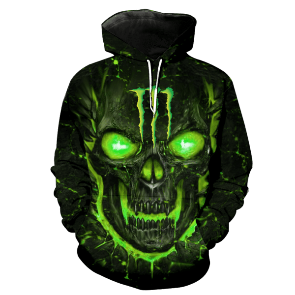 Monster Energy Lava Skull Men And Women 3D Full Printing Hoodie And Zip Hoodie Monster Energy Lava Skull 3D Full Printing Shirt Monster Energy 3D All Over Printed Shirt