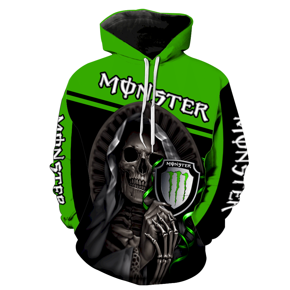 Monster Skull All Over Print V1224 Hoodie Zipper