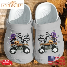 Monster Truck Black Cat Spooky Halloween Crocs Shoes Clog   Cat Witch Crocs Crocband Clog Birthday Gift For Man Women