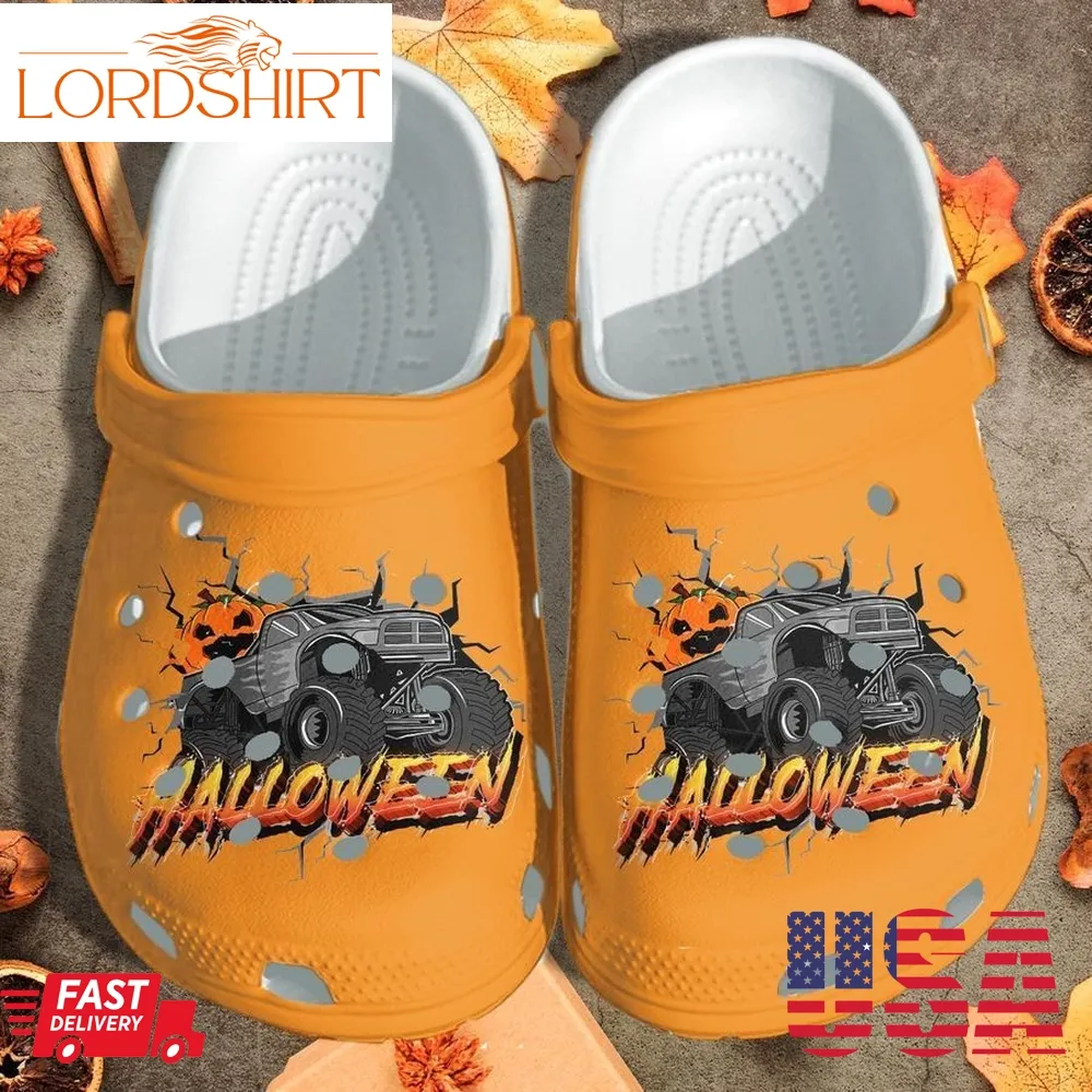 Monster Truck Halloween Shoes Clog Crocs Crocband Clog Birthday Gift For Boy Girl