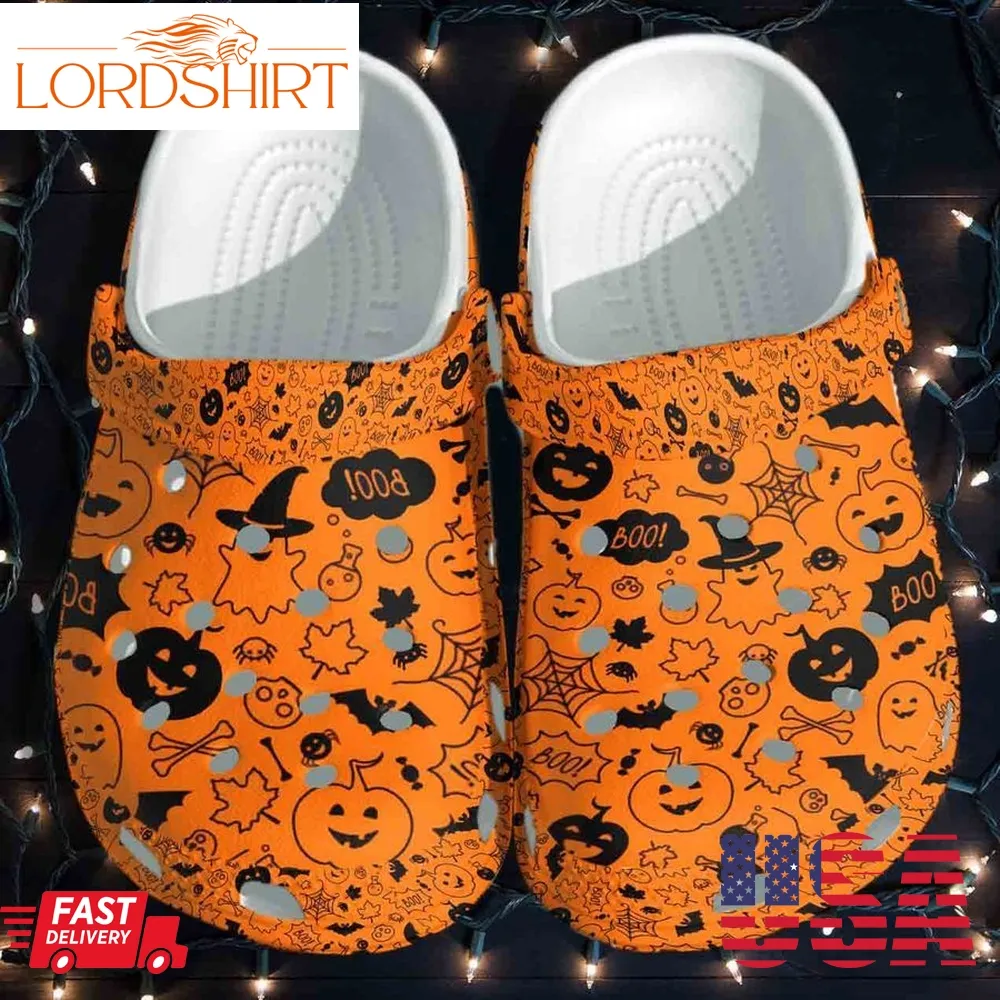 Monsters Ghost Halloween Shoes Crocs Crocband Clogs Gift For Kids   Hlw Monsters