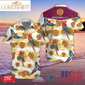 Motherwell Football Club Parrot Hawaiian Shirt, Short