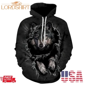 Mountain Wolf 3D Hoodie Sweatshirt Pullover