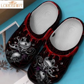 Movie Sandals, Jack Skellington Clog Shoes Unisex, Movie Crocs, Nightmare Before Christmas Halloweener