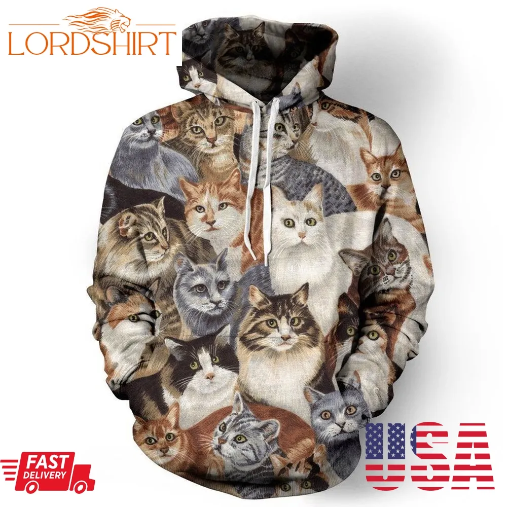 Multi Cat Animals Hoodie 3D