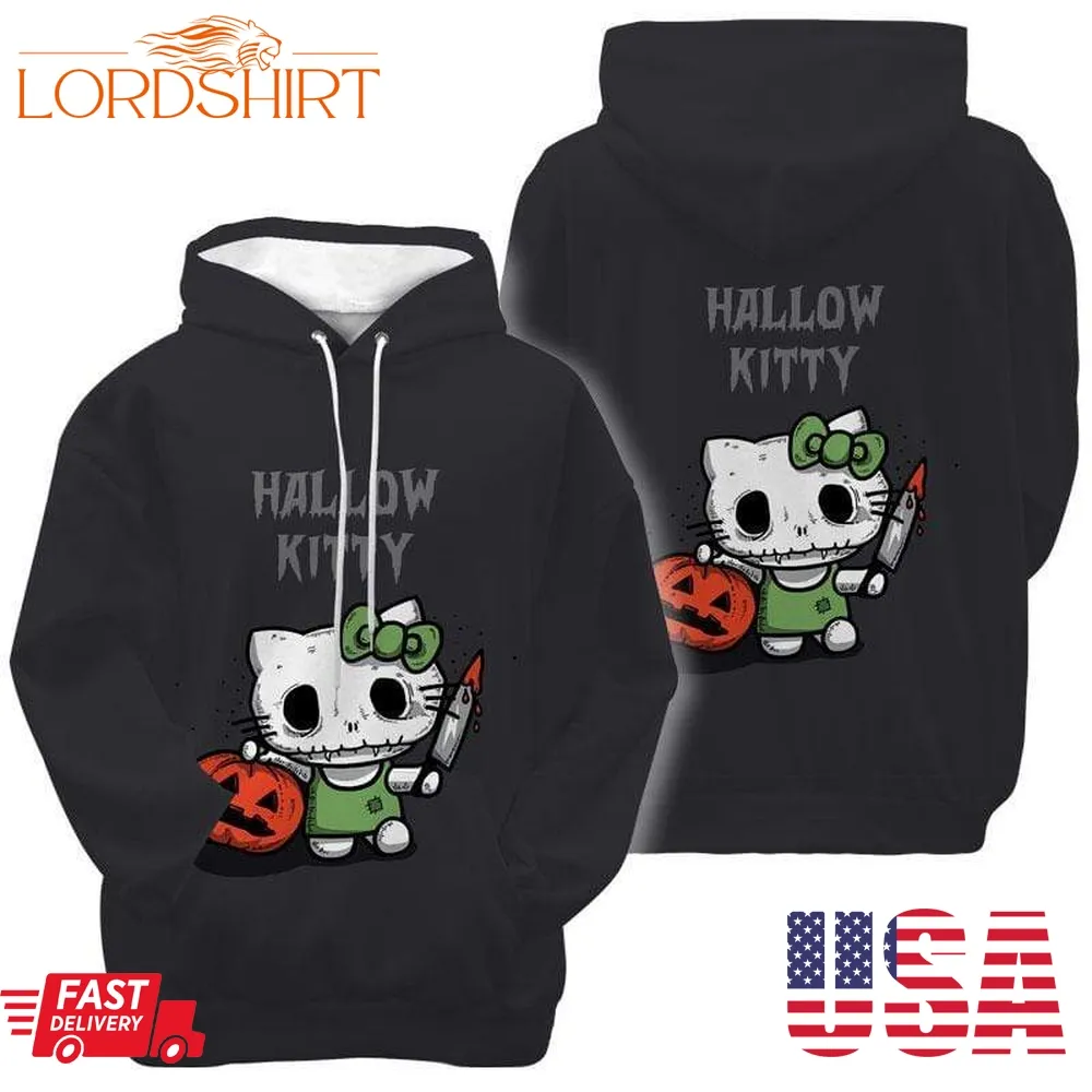 Murderous Cat Hallow Kitty Halloween Hoodie 3D