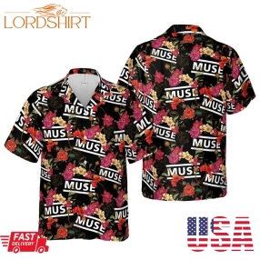 Muse Hawaiian Shirts, Muse Button Up Shirts, Music Shirts, Tropical Shirts, Gift For Fan, Shirt For Men, Muse Trip Shirt