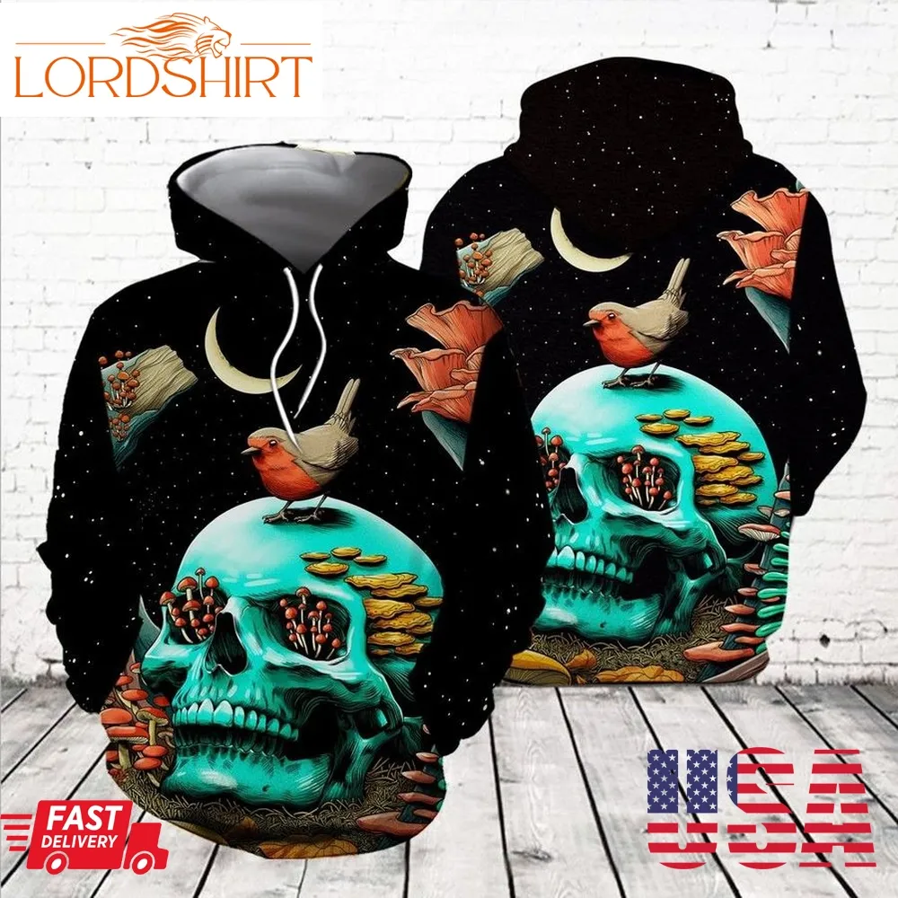 Mushroom Skull Pullover And Zip Pered Hoodies Custom 3D Mushroom Skull Graphic Printed 3D Hoodie All Over Print Hoodie For Men For Women