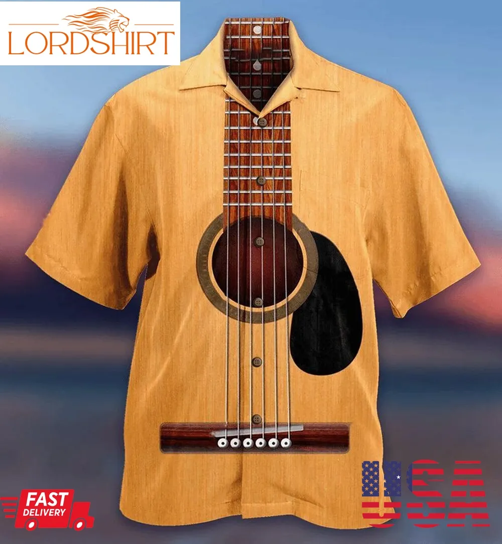 Music Guitar Basic  Best Fathers Day Gifts Hawaiian Shirt Men