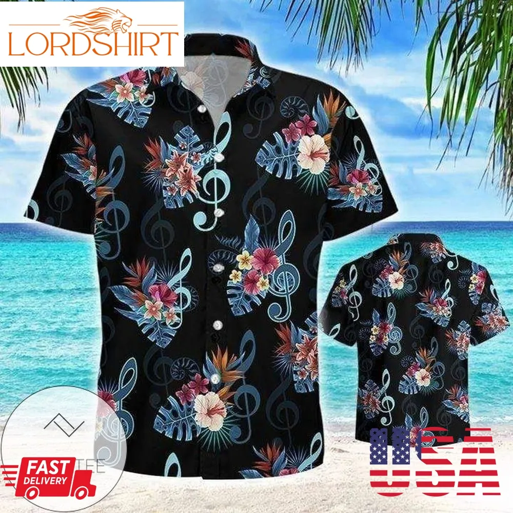 Music Love Tropical Hawaiian Aloha Shirts